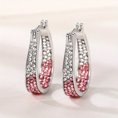 Multicolor Zircon Horseshoe Earrings Wedding Party Accessories