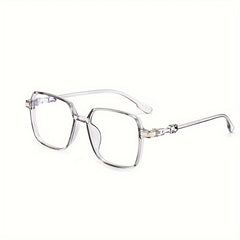 Light Blocking Glasses Jelly Square Clear Lens Computer Glasses