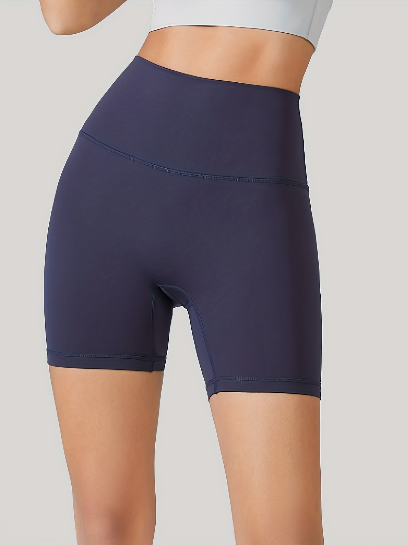 High Waist Yoga Shorts Slim Fit Butt Lifting Mid Stretch Sports Shorts