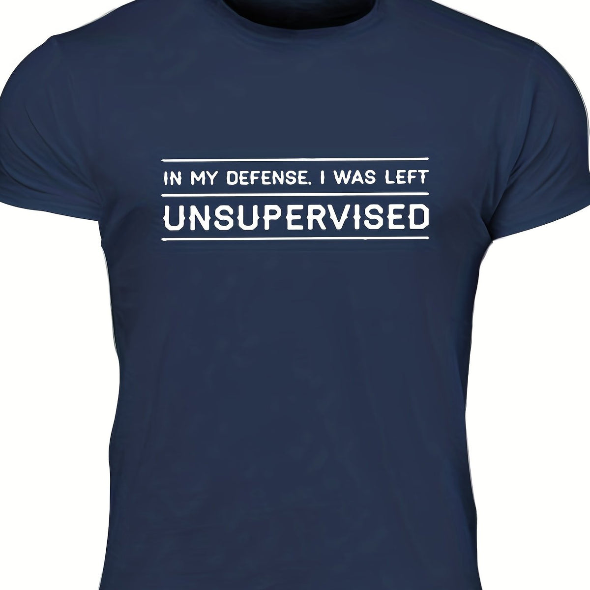 Left Unsupervised Men's Letter Print T-shirt for Summer Outdoor
