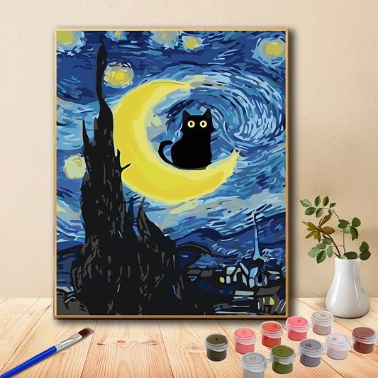 DIY Acrylic Cat Watercolor Paint Set for Home Wall Decoration