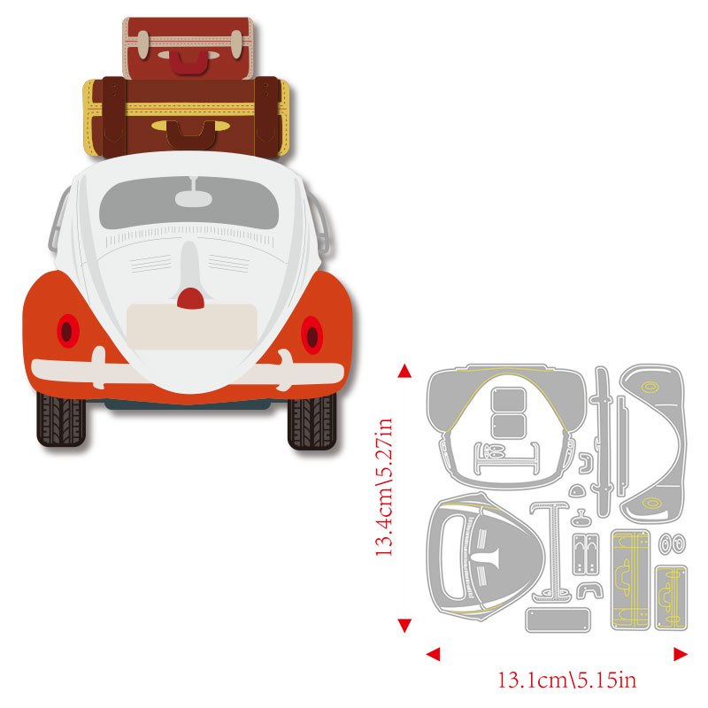 Car And Tree Camping Mold For DIY Scrapbooking Decoration