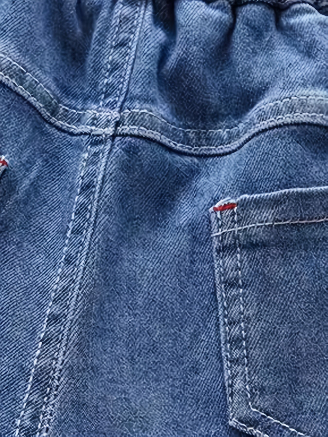 Heart Embroidered Girls' Jeans with Pockets