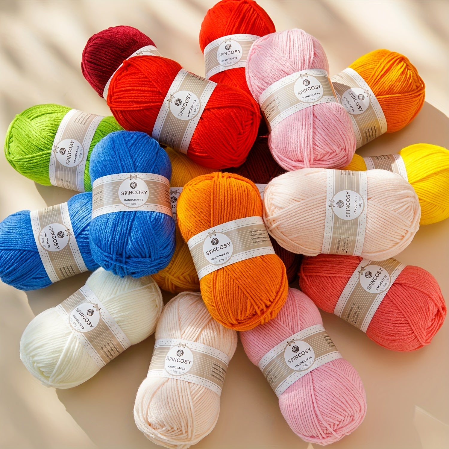 Multicolor Soft Acrylic Yarn For Knitting & Crochet 280 Yards 50g