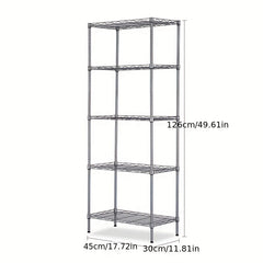 Heavy Duty 5 Layer Kitchen Storage Rack with Adjustable Shelves