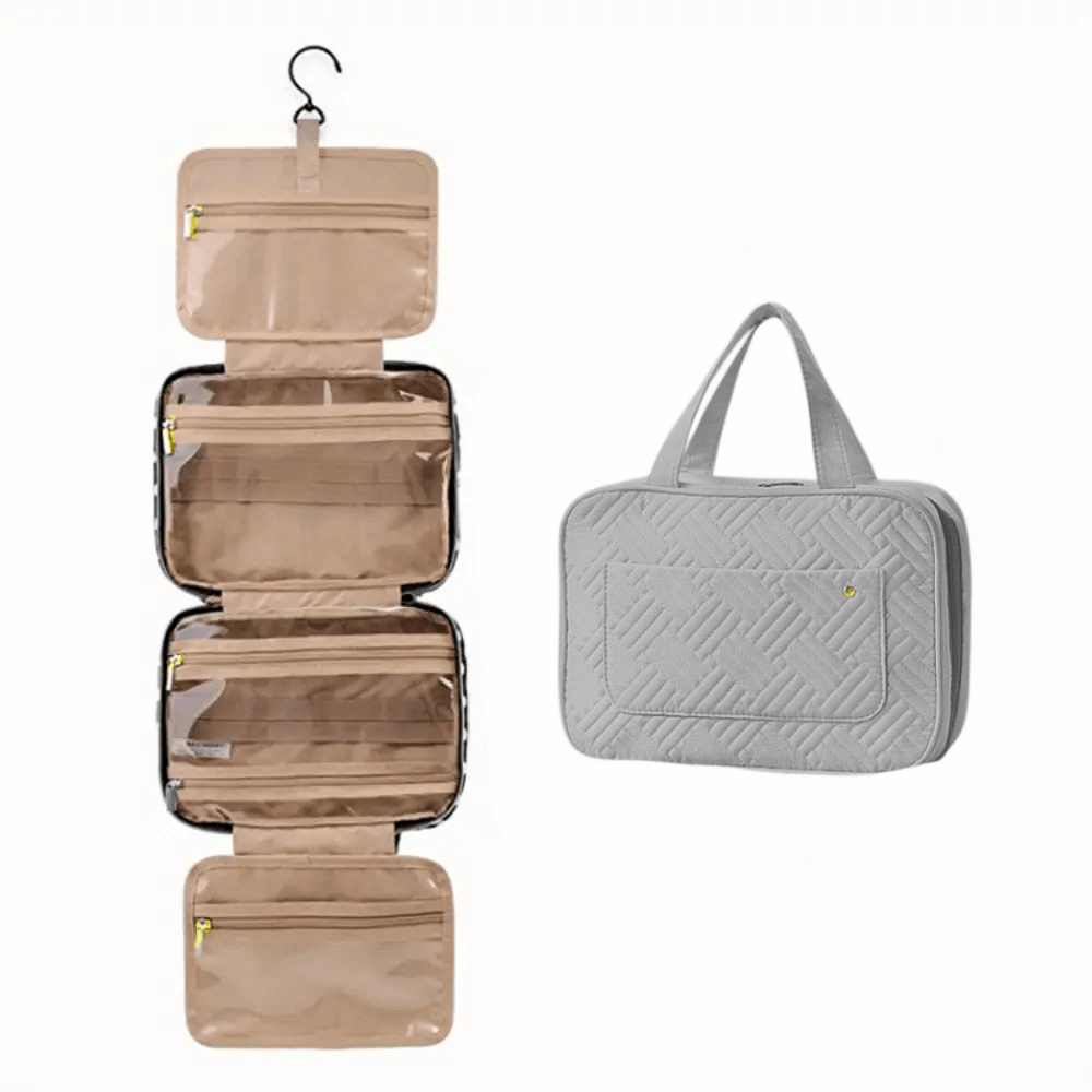 Travel Toiletry Bag with Hanging Hook Water Resistant Makeup Cosmetic Organizer