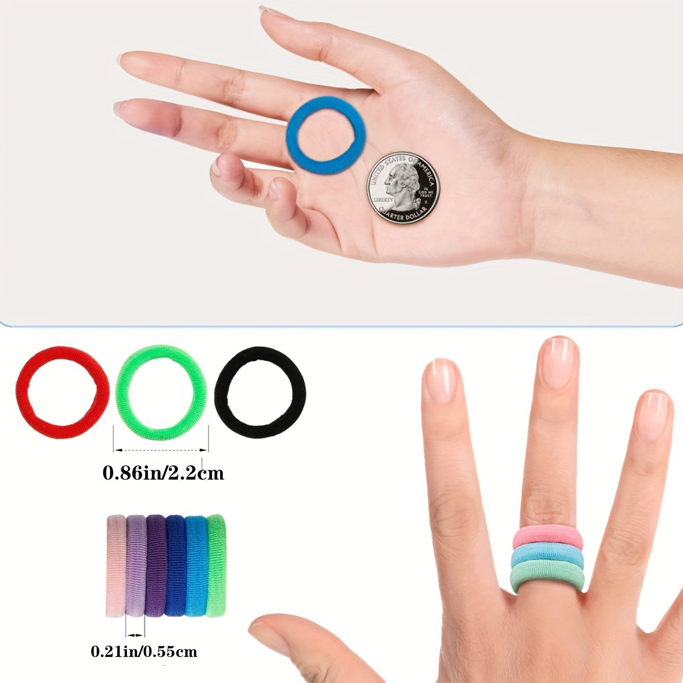240 Pcs Baby Hair Ties with 4 Hair Loop Tools