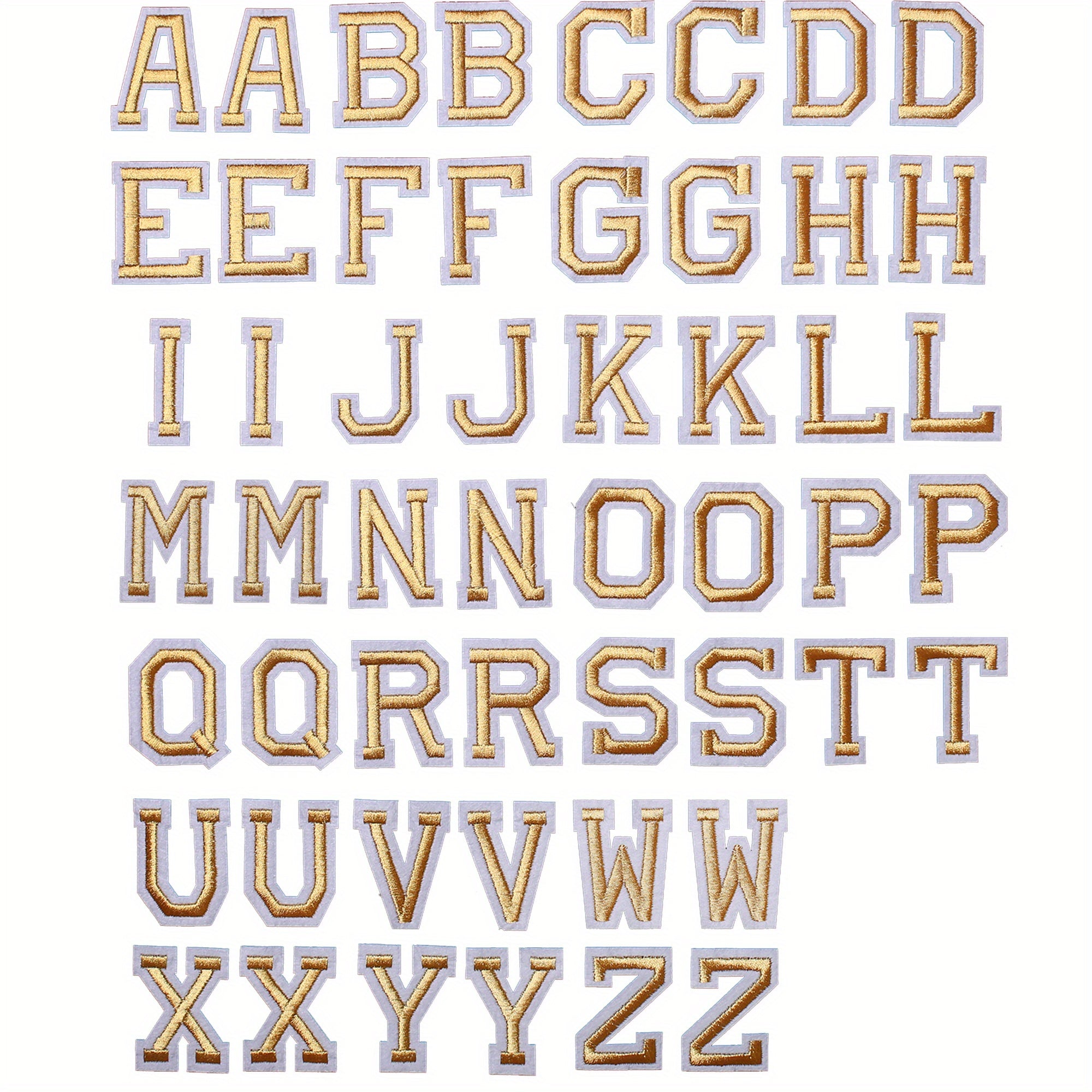 J CARP 52pcs Number Or Letter Patches For Iron on Sewing