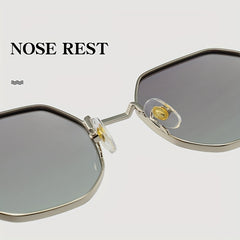 Men's Retro Metal Small Frame Sunglasses UV Protection