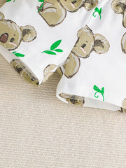 Baby Boys Koala Outfit Short Sleeves Round Neck T shirt & Shorts Casual