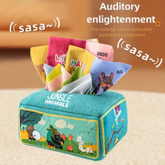 Jungle Animals Tissue Box Toy for Toddlers