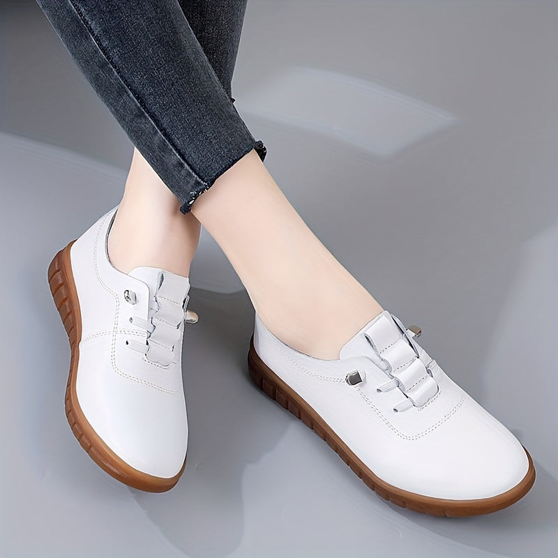 Women's Casual Lace Up Loafers Soft Sole Comfortable Work Shoes