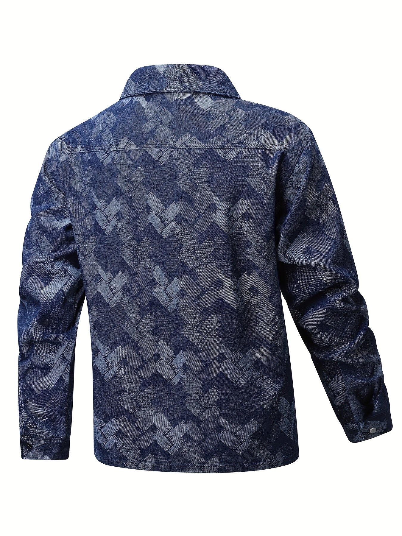 Men's Geometry Pattern Turn-down Collar Jacket