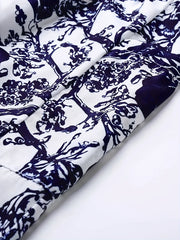 Geometric Print High Rise Wide Leg Pants Plus Size