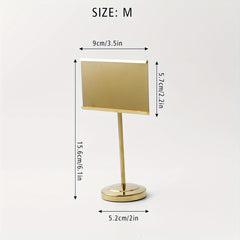 Stainless Steel Table Number Holder for Home and Office Decor