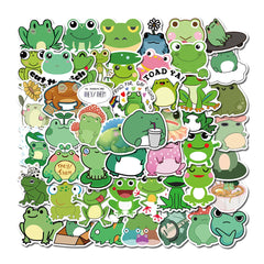 Frog Doodle Stickers for Motorcycle Luggage Waterproof Stickers