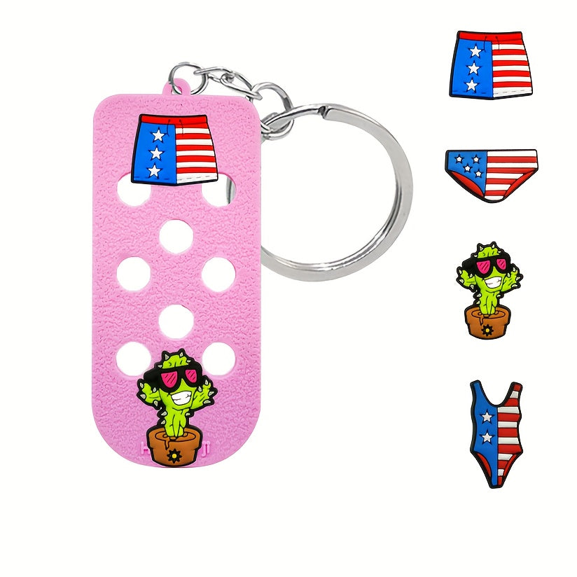 Silicone DIY Keychain Cartoon Party Decoration Widgets Children's Accessories