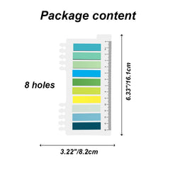 200 Sheets Sticky Tabs with Ruler 10 Colors Book Tabs