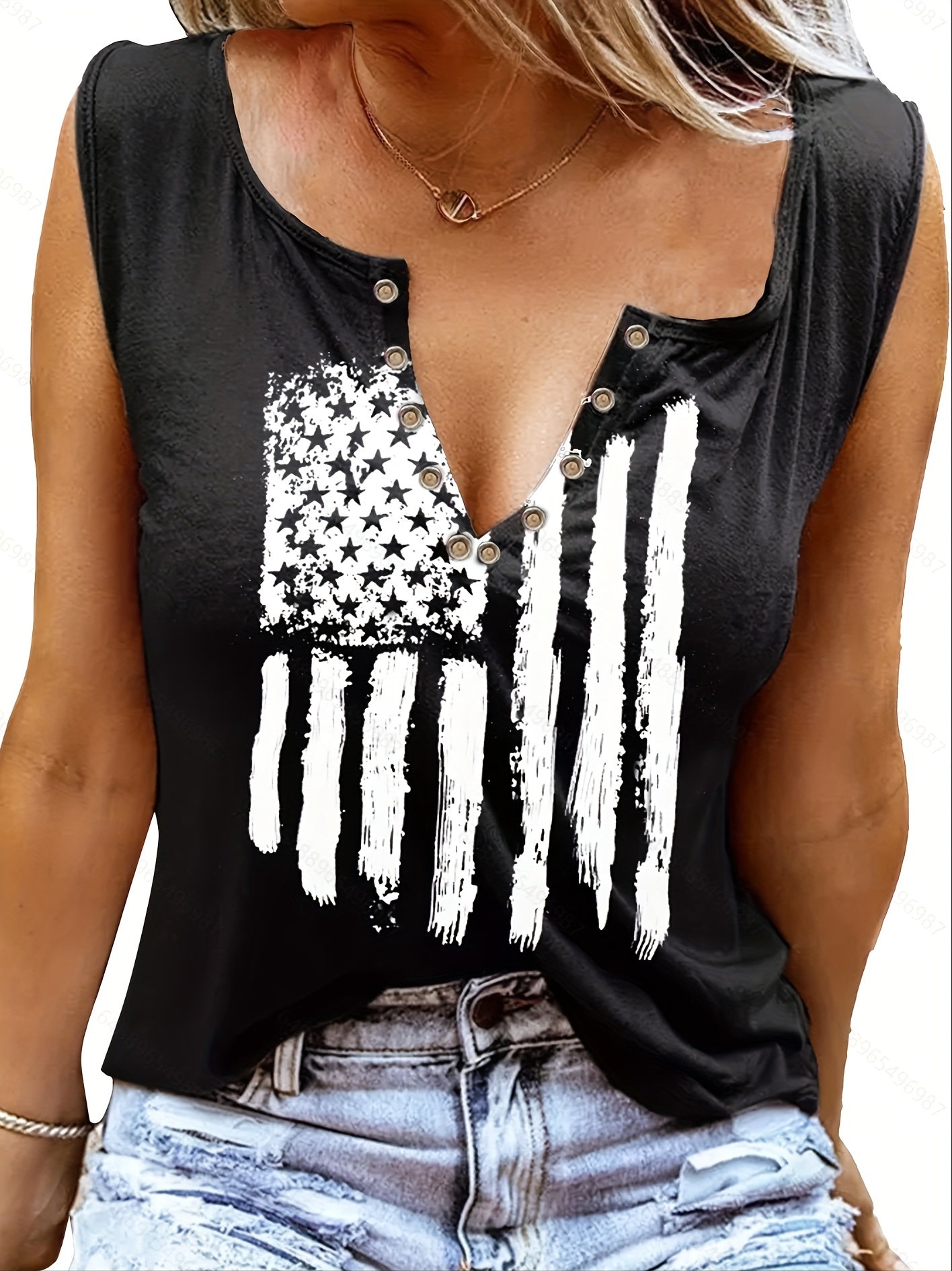 Casual Sleeveless Tank Top for Summer Women's Clothing