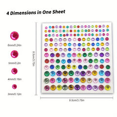 Self Adhesive Rhinestone Stickers DIY Gems Makeup Carnival