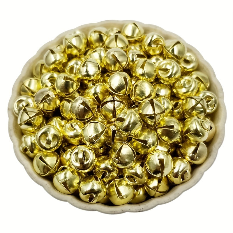 50-100PCS Christmas Jingle Bells Pendant Charms Silvery Golden Beads 6-10mm
