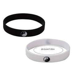 Tai Chi Silicone Wristband Bracelet & Bangles