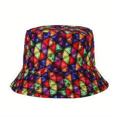 Geometric Graphic Sunshade Bucket Hat for Men Women