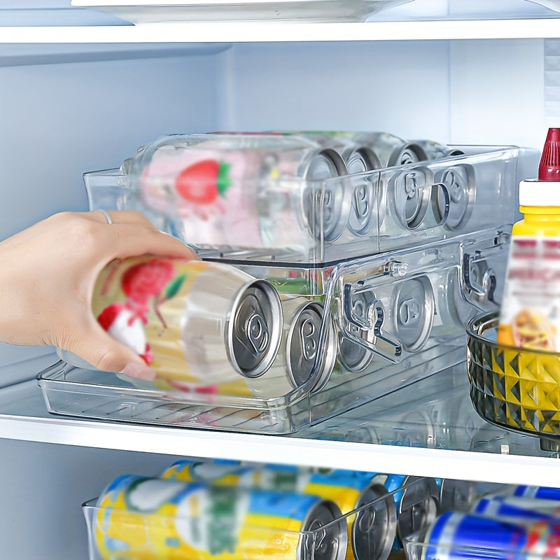 Foldable 2-Layer Refrigerator Can Holder