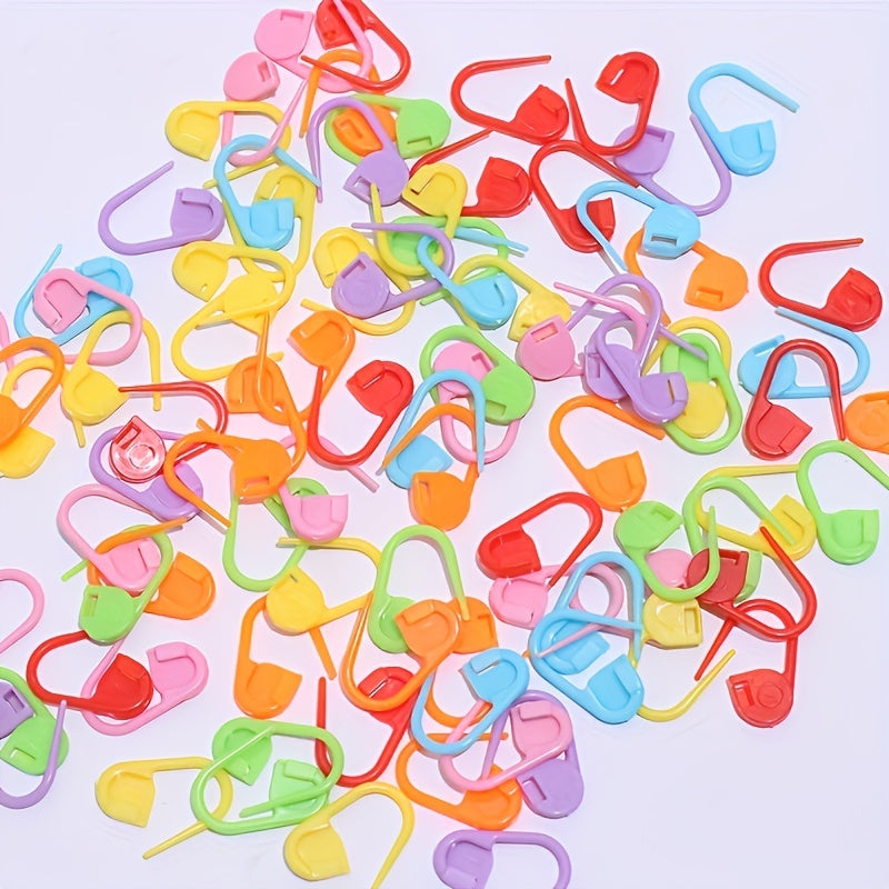 100 200pcs Mini Knitting Crochet Marker Safety Locking Stitch Markers Multicolor