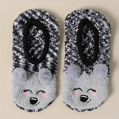 Cute Cartoon Print Fuzzy Socks for Women