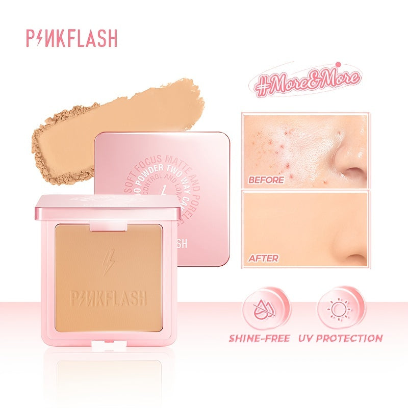 PINKFLASH Matte Powder Cake - High Coverage Lightweight
