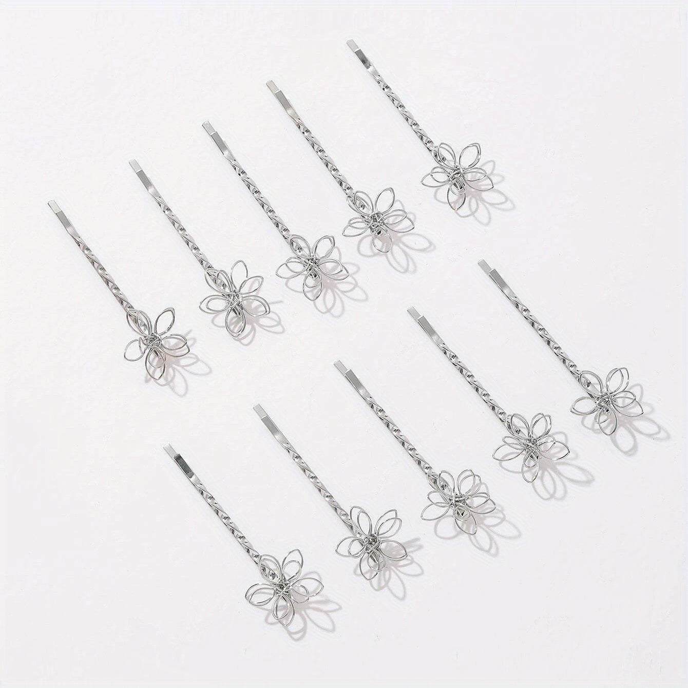 10pcs Flower Hair Clip Bobby Pin Hair Accessories