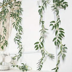 Stunning Willow Leaf Vine Hanging Garland for St Patrick's and Christmas Decor