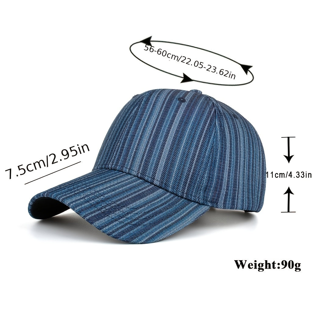 Summer Striped Baseball Cap Outdoor Sun Protection Hat