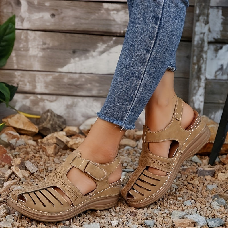 Women's Platform Sandals Ankle Strap Sports Slides