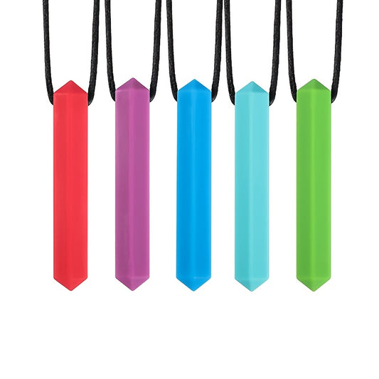 Hexagonal Silicone Toothbrush & Chewing Pendant Set