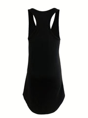Comfortable Crew Neck Lounge Dress for Women