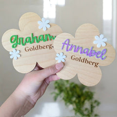 Personalized Birth Announcement Sign Acrylic Hospital Sign Custom Name Sign Pink