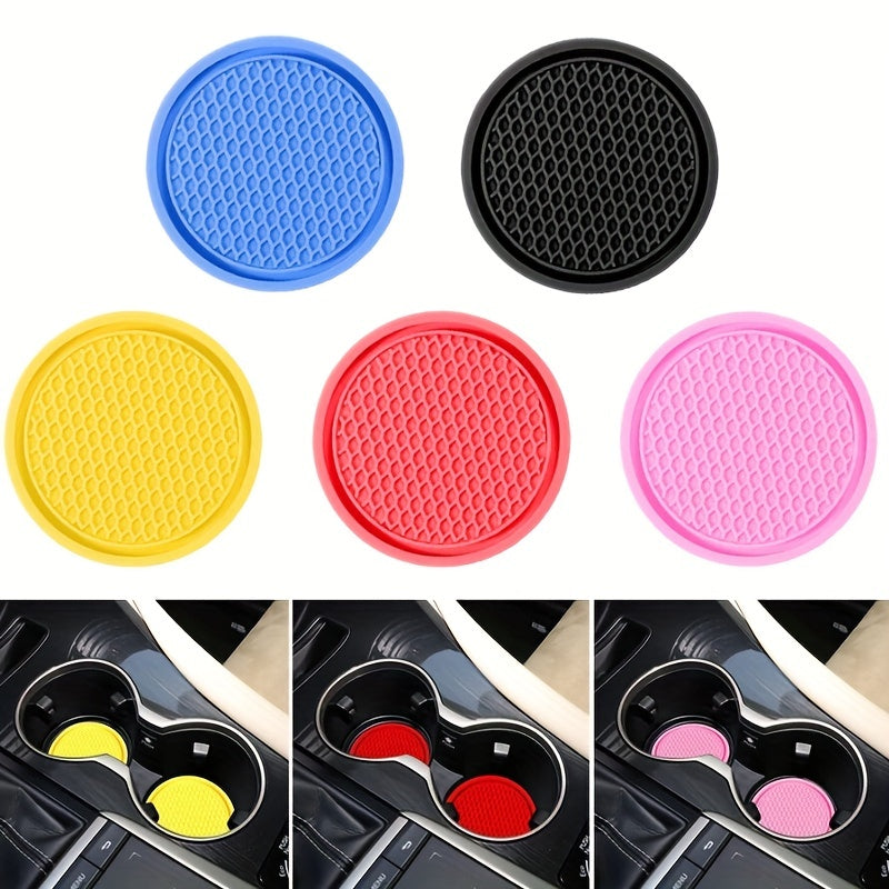 2pcs Car Silicone Coaster Non-slip Cup Holder Car Interior Accessories