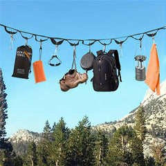 Hanging Camping Gear Storage Strap with 19 Buckles Outdoor Tent Accessories