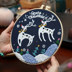 3D Embroidery Starter Kit For Beginners - Christmas Patterns