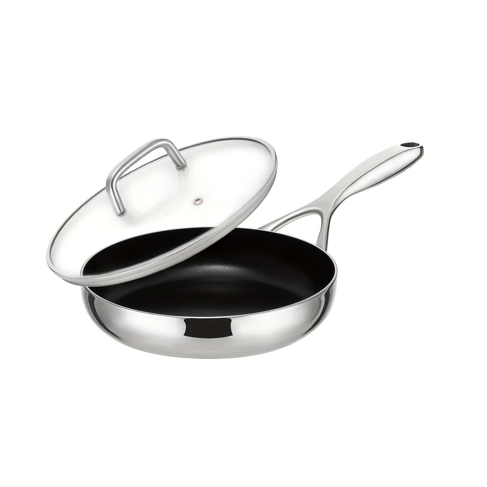 Nonstick Frying Pan With Lid 20 25 30 Stainless Steel Skillet PFOA PFOS