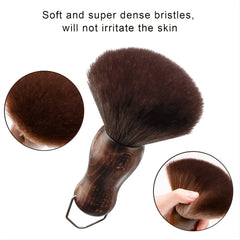 Barber Neck Duster Brush Wood Handle for Hair Cutting