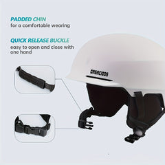 Ski Helmet Shock Resistant Safety ABS Housing EPS Vent Dial Goggles Warm
