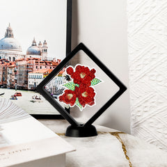 1pc Double sided Red Flowers Diamond Painting Ornament