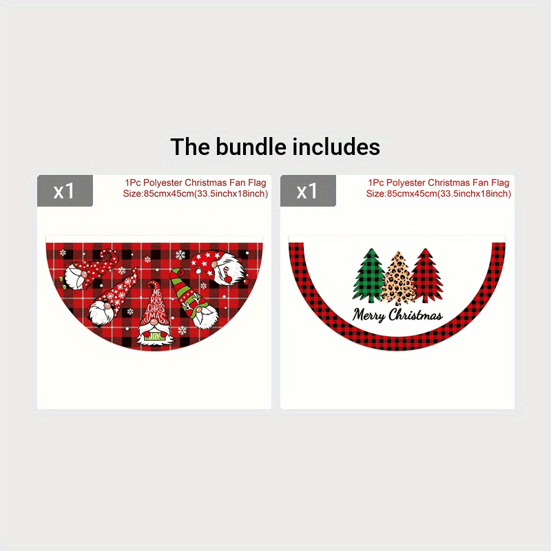 Christmas Outdoor Fan Banner Santa Claus Snowman Elk Christmas Home Decoration