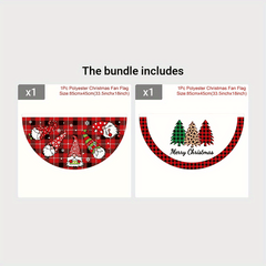 Christmas Outdoor Fan Banner Santa Claus Snowman Elk Christmas Home Decoration