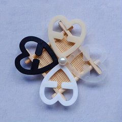 4pcs Heart Shaped Bra Strap Clips Invisible Non slip Buckles Women's Lingerie