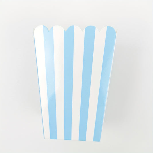 12 Pcs Striped Paper Popcorn Boxes Candy Box Picnic Snacks Boxes