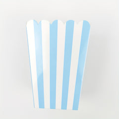 12 Pcs Striped Paper Popcorn Boxes Candy Box Picnic Snacks Boxes
